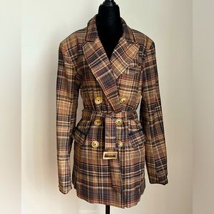 FreePeople double breasted belt jacket